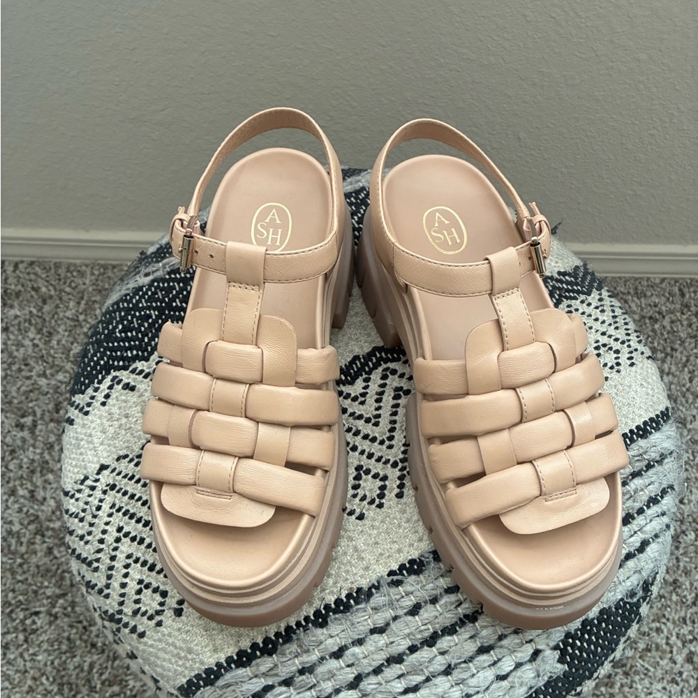 Ash Sirena Beige Chunky Fisherman Sandals Size 37 - Picture 3 of 7